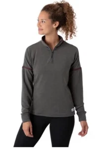 Cotopaxi Damen Lozano 1/4 Zip Langarm Pullover grau burgund Fleece Gr. L - Bild 1 von 10