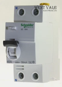 Schneider Acti 9 - A9R21240 - iID - 40A 30mA Double Pole Class A RCCB New - Picture 1 of 1