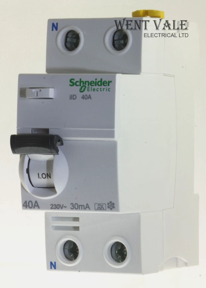 Schneider Acti 9 - A9R21240 - iID - 40A 30mA Double Pole Class A RCCB New - Image 1 of 1