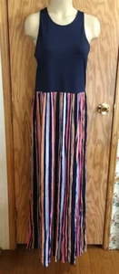 Loft Woman Dress Size Large Striped skirt Sleeveless Maxi Stretch Casual - Bild 1 von 10