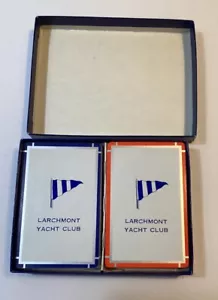 Vintage Larchmont Yacht Club 2 mazzi di carte da gioco Westchester County New York - Foto 1 di 8