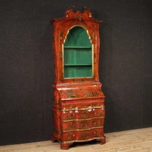 Venetian trumeau lacquered gold chinoiserie furniture painted desk 20th century - Picture 1 of 12