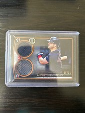 2020 Topps Tribute Andrew Benintendi Dual Jersey Relic Orange /25 Red Sox