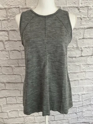 Camiseta sin mangas Athleta M gris jaspeado sin costuras Foto 1 de 4