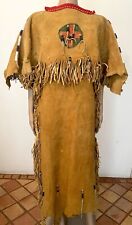 Antique Native American Northern Plains Fringed,Beaded Buckskin Dress