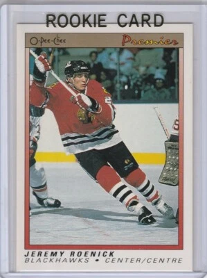 JEREMY ROENICK ROOKIE CARD 1990/91 O-Pee-Chee Chicago Blackhawks HOCKEY RC - Image 1 of 2