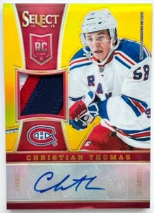 2013 Select Rookie Jersey Gold Prizm /10 Christian Thomas #259 RPA Patch Auto RC - Picture 1 of 2