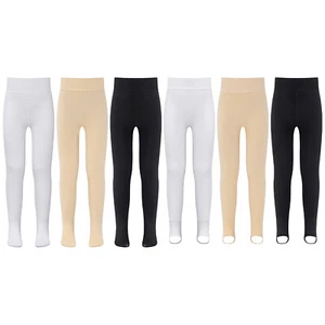 Girls Pantyhose Full Length Tights Yoga Pants Pilates Sportwear Recital Fitness - Picture 1 of 85