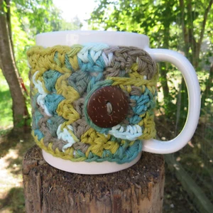 Crocheted Mug Cozy Handmade Coffee Cup or Tea Warmer - Picture 1 of 4