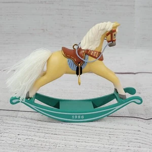 Vtg 1986 Hallmark handcrafted (Rocking Horse ) 3rd in series Christmas ornament - Picture 1 of 10