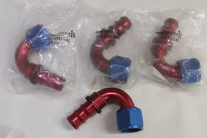 (4) Aeroquip FBM1545 120 Degree Elbow 3/4" Aluminum Socketless Fittings NEW - Picture 1 of 3