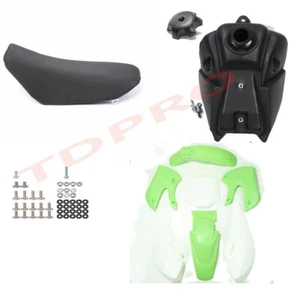 PLASTIC FENDER Kit SEAT FUEL TANK Bolts F KAWASAKI KLX110 KX65 110cc 125cc 140cc - Picture 1 of 10