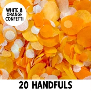Biodegradable Wedding Confetti | Ivory Orange | Circle Tissue Paper | 20g Bag - Picture 1 of 3