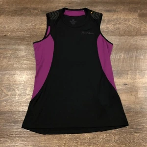 Pearl Izumi Shirt Women Extra Small Black Purple Tank Top Sleeveless Ladies - Picture 1 of 12