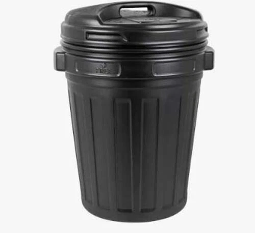 BIDONE RIFIUTI 70 LT NERO CON COPERCHIO A VITE - Immagine 1 di 3