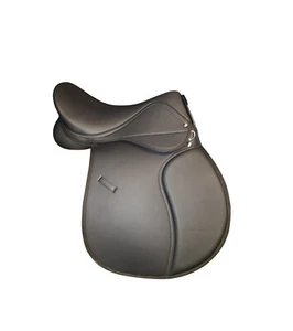 GENERAL PURPOSE SYNTHETIC HALFLINGER HORSE SADDLE,MEDIUM WIDE FIT - Picture 1 of 9