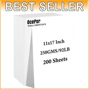200 Sheets of Eco-Friendly 11” x 17” Cardstock Paper – Ideal for Art & Crafts - Picture 1 of 8