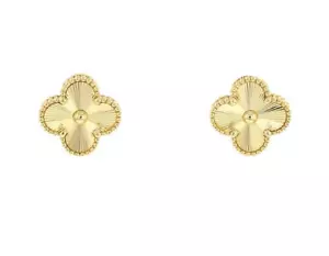 Orecchini Donna Argento 925 Vancleef Dorato Quadrifoglio _LSO02 - Foto 1 di 1