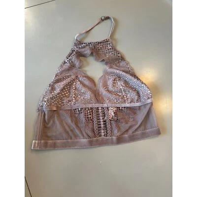 NWT Gorgeous Victoria's Secret bralette medium taupe color velvet trim - Image 1 of 4