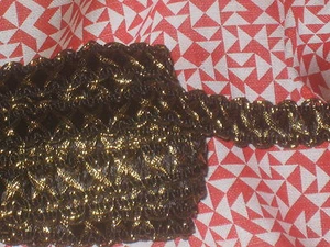 5 yards 1/2" width black & gold braid trim for your fashion design  - Bild 1 von 5