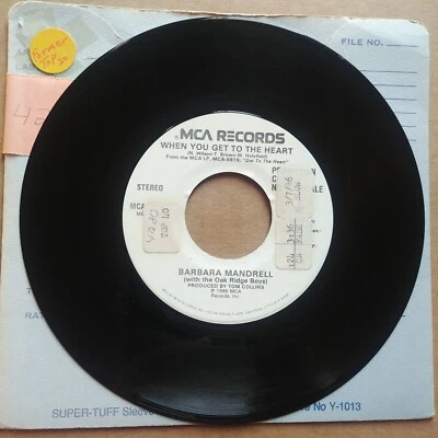 BARBARA MANDRELL When You Get To The Heart PROMO DJ 45 7" COUNTRY Vinyl Record - Image 1 of 2