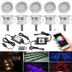 Decking Lights RGBW 45mm LED Deck Lights Kit Bluetooth Smart Phone APP Control - Picture 1 of 15