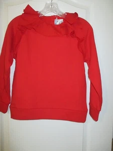 Jacadi Girls Ruffle Collared Long Sleeves Basic Blouse Red Size 10 and 12 - Picture 1 of 3
