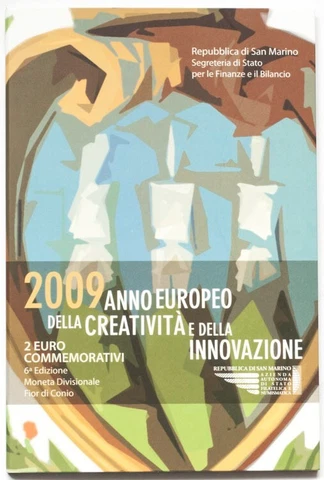 San Marino 2 euro 2009 Year of Creativity and Innovation in booklet (#1793) Cover