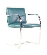 BRNO Mid Century Flat Bar Leather Chairs - Single