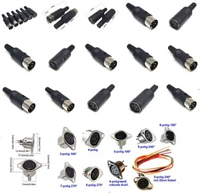 Złącze DIN, wbudowane gniazdo wtyczki 3 4 5 6 7 8-biegunowe, lutowanie MIDI Audio 1 szt. - Zdjęcie 1 z 31