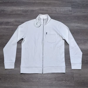 NEU Criquet Performance Herren Small Creme Full Zip Jacke Golf Strick Stretch S - Bild 1 von 7