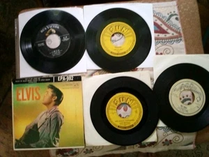 Rockabilly-(4)-7' Lot Elvis Presley #992 and Jerry Lee Lewis Breathless+High Sch - Picture 1 of 8