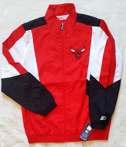 Chicago Bulls Lightweight Starter Jacket Embroidered Full Zip Sz Large 🔥 - Picture 1 of 14