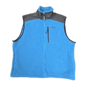 Vintage L.L.Bean All Conditions Fleece Weste Blau Schwarz USA Made Größe XL - Bild 1 von 8