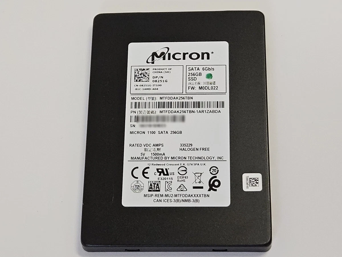 ③-W770-Micron SATA 256GB SSD 2.5 4点 ③-W770-Micron SATA 256GB