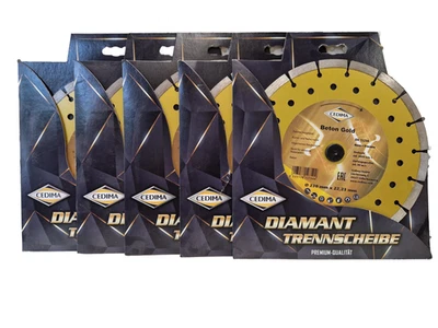 Diamanttrennscheibe Beton Gold 5 x Ø 230mm Cedima Beton Naturstein Trennscheibe - Bild 1 von 3