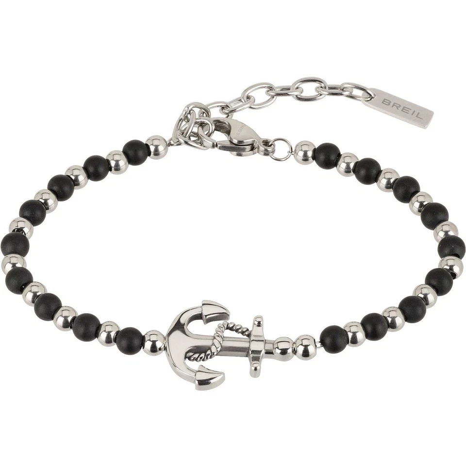 Breil - Gioiello Collezione Black Onyx Gioielli Uomo Bracciale ancora