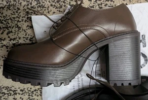 Torrid Lace Up Oxford High Heels US12 EU44, braun, nagelneu - Bild 1 von 10