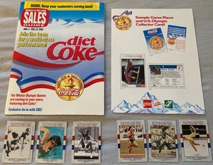 1991 Impel US Olympics PROTOTYPE 6 Trading Card Set + Coca Cola Dealer Press Kit - Picture 1 of 4