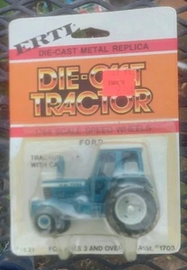 Vintage Ertl Ford Tractor W/ Cab 1/64 - Picture 1 of 2