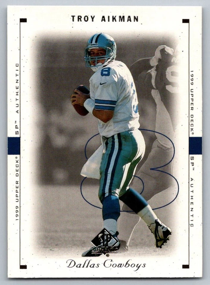 1999 SP Authentic Troy Aikman Dallas Cowboys #21 - Image 1 of 2