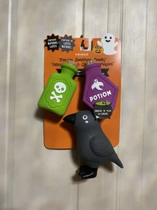 NEU Hundespielzeug 3 Mini Quietsch Latex Halloween Motiv | Fransen mit Quietscher - Bild 1 von 5