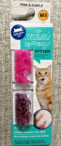 Whisker City Kitty Nail Caps Pink & Purple Sparkle - MEDIUM NEW - Picture 1 of 3
