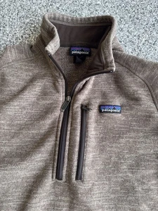 Patagonia Better Sweater Mens Large Brown 1/4 Quarter Zip Fleece Nice !! - Picture 1 of 5