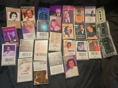 Lot Of 27 Cassette Tapes NEIL DIAMOND,  TONY BENNETT, STREISAND, ENGELBERT +MORE Foto 1 de 4
