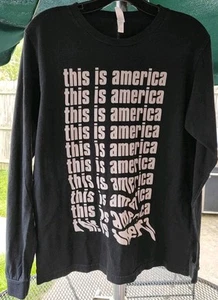 T-shirt uomo manica lunga Childish Gambino This Is America taglia M manica piccola buca - Foto 1 di 6