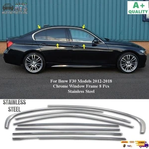For BMW 3 Series F30 Chrome Window Frame 8 Pcs Models 2012-2018. Stainless steel - Picture 1 of 9