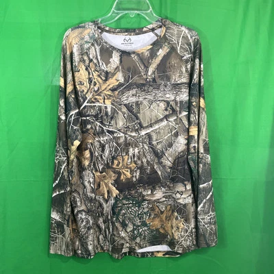 Realtree Edge Camouflage Large Long Sleeve Performance Hunting T Shirt Large - Image 1 of 4