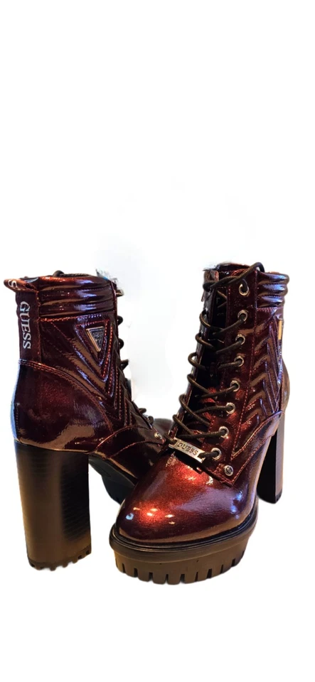 botines de patente adivina. Talla 6. Color Rojo Medio Foto 1 de 3