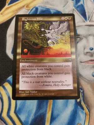 Righteous War MTG Visions Rare Multi-Color Enchantment Near-Mint to Mint x1 GG2 - Image 1 of 4